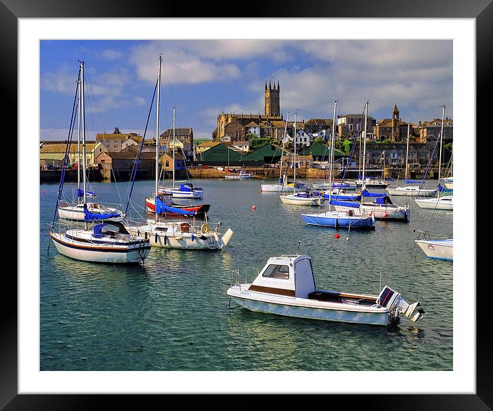 Penzance Harbour Framed Mounted Print by Darren Galpin