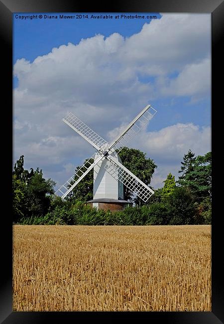  Bocking Windmill Framed Print by Diana Mower