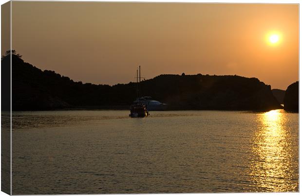 Sunset moorings Canvas Print by James Lavott