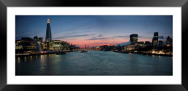  London Sunset Framed Mounted Print by Phil Clements