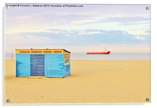 Great Yarmouth Beach, England Acrylic by Vincent J. Newman