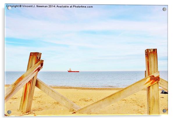 Great Yarmouth Beach, England Acrylic by Vincent J. Newman
