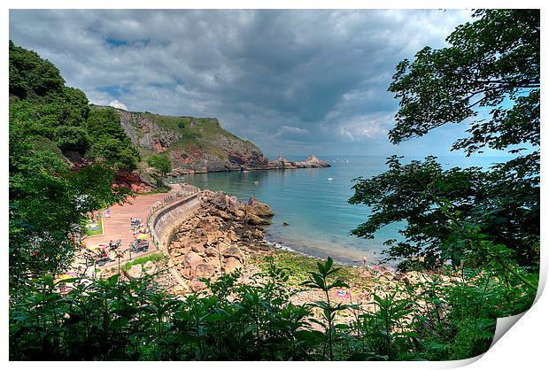 Ansteys Cove looking towards Long Quarry Point Print by Rosie Spooner