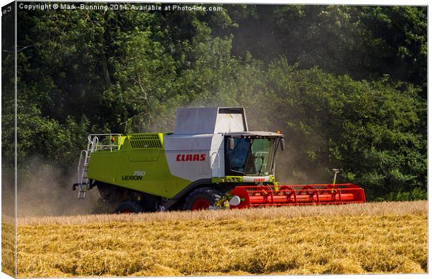 Claas Lexion Combine Harvester Canvas Print by Mark Bunning