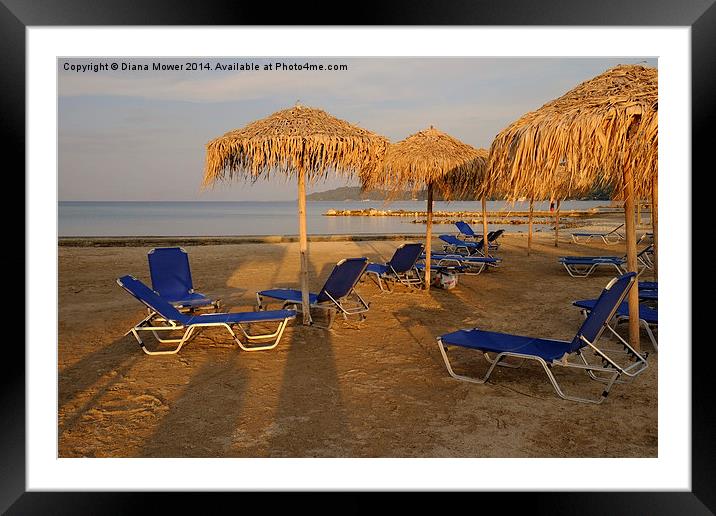  Corfu beach Framed Mounted Print by Diana Mower