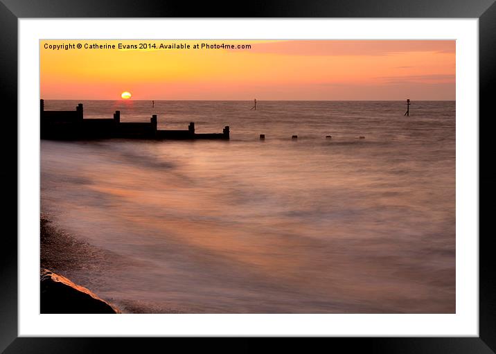  Sunset at Sheringham Framed Mounted Print by Catherine Fowler