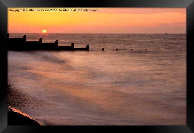  Sunset at Sheringham Framed Print by Catherine Fowler
