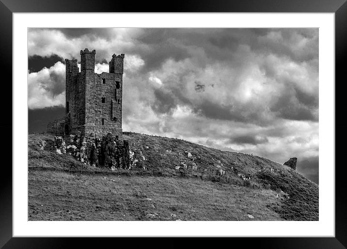  Dunstanburgh Castle Framed Mounted Print by John Ellis