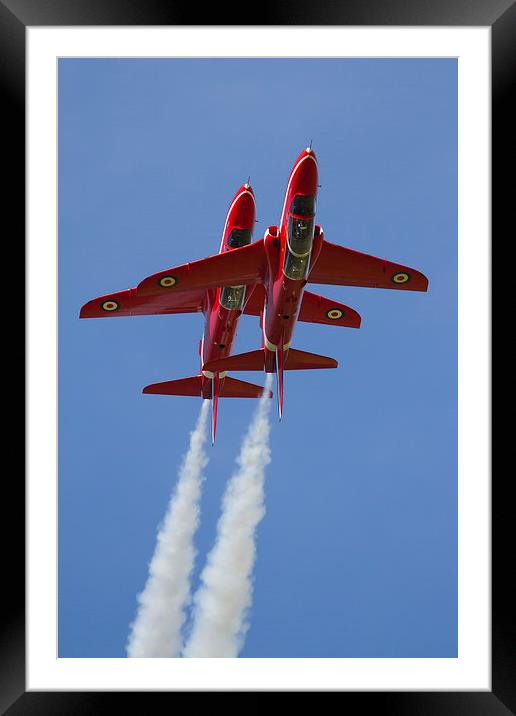  Red Arrows Synchro Pair Framed Mounted Print by Oxon Images
