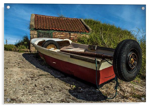  The Old Boat Acrylic by John Ellis