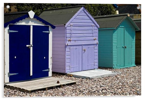  Beach huts Acrylic by Steven Plowman