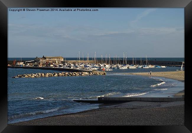  Boats at Lyme Regis Framed Print by Steven Plowman