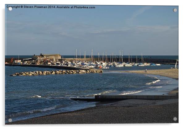  Boats at Lyme Regis Acrylic by Steven Plowman