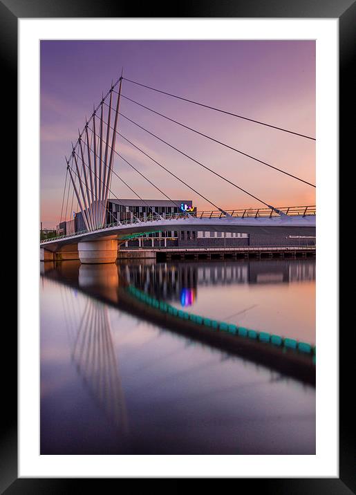  Sunset over the bridge Framed Mounted Print by Paul Feeley