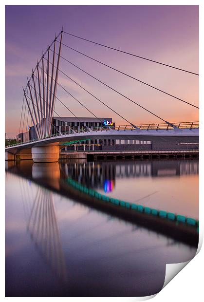  Sunset over the bridge Print by Paul Feeley