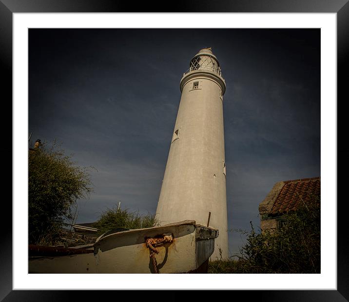  St Mary's Lighthouse: Whitley Bay Framed Mounted Print by John Ellis