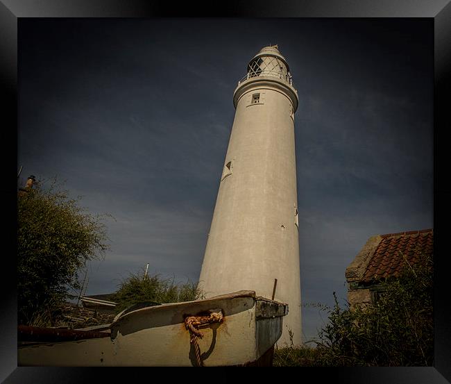  St Mary's Lighthouse: Whitley Bay Framed Print by John Ellis