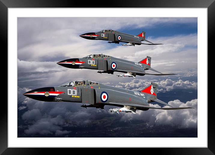 Navy Phantom formation Framed Mounted Print by Oxon Images