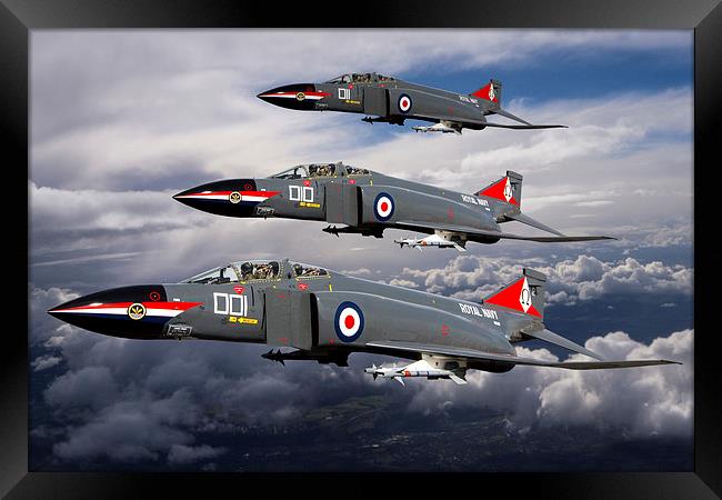 Navy Phantom formation Framed Print by Oxon Images