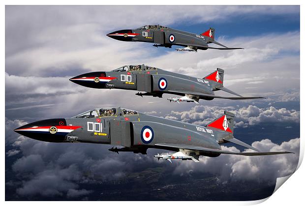 Navy Phantom formation Print by Oxon Images