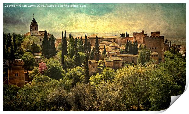 The Alhambra Granada Print by Ian Lewis