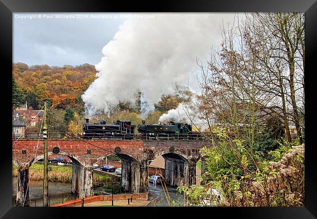  Steam Locomotion on Coalport Viaduct Framed Print by Paul Williams