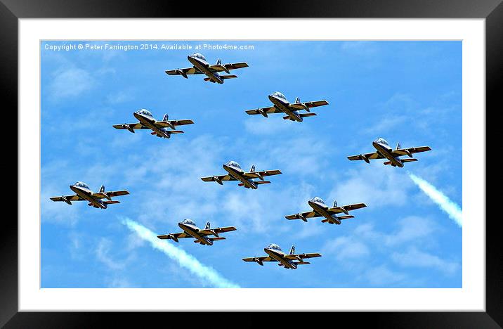 The “Frecce Tricolori” Framed Mounted Print by Peter Farrington