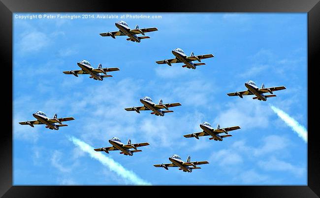 The “Frecce Tricolori” Framed Print by Peter Farrington