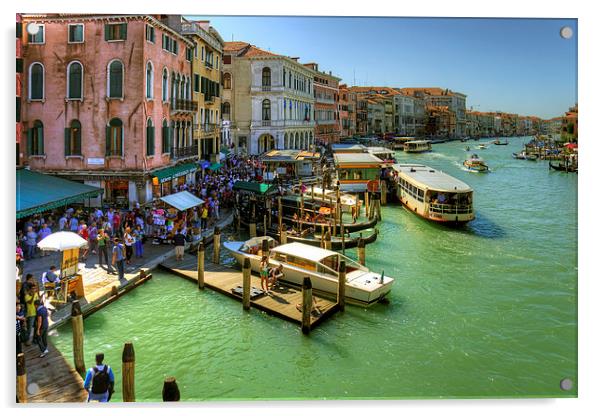 Crowded Venice Acrylic by Tom Gomez