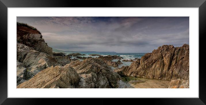  Woolacombe Rocks Framed Mounted Print by Phil Clements