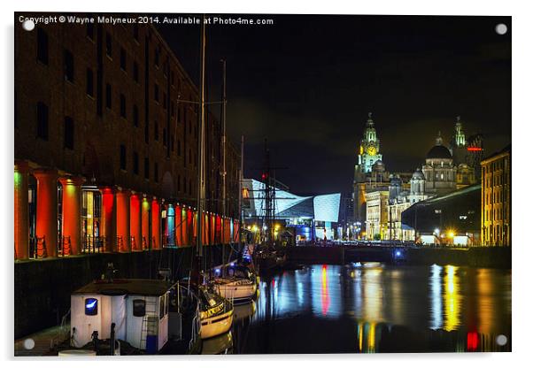 Liverpool Albert Dock Acrylic by Wayne Molyneux