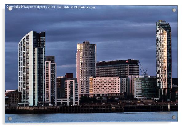 Princes Dock Liverpool  Acrylic by Wayne Molyneux