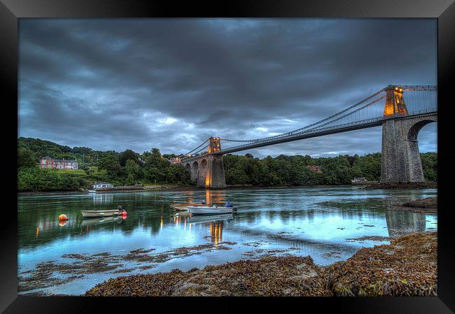 Menai Bridge  Framed Print by Jon Lingwood