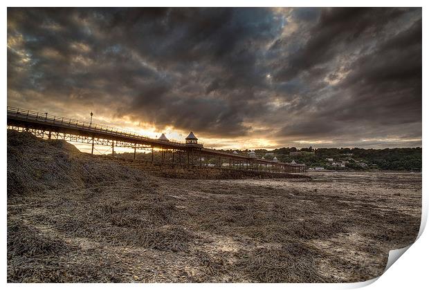 Bangor Pier at Sunset Print by Jon Lingwood