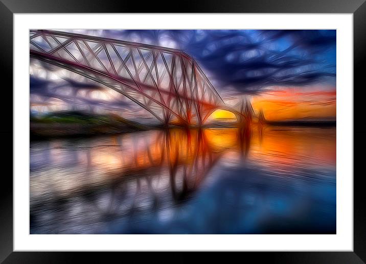  Forth Rail Bridge Framed Mounted Print by jim scotland fine art