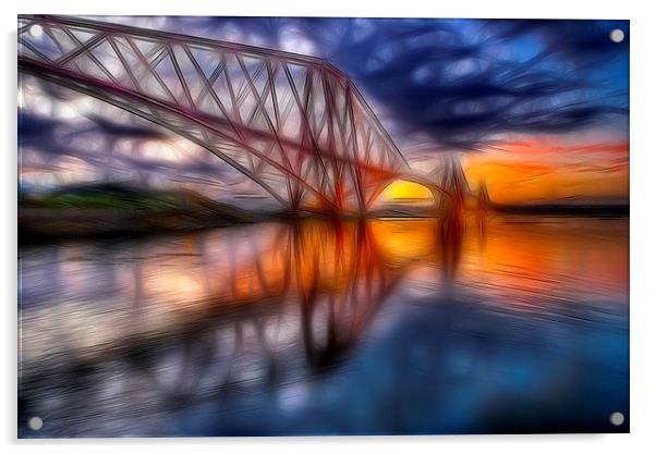  Forth Rail Bridge Acrylic by jim scotland fine art