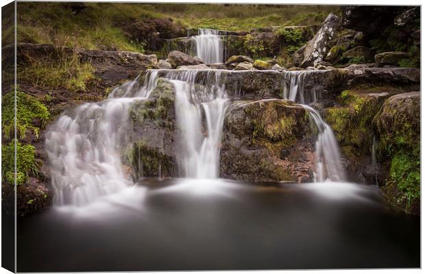  Pen y fan waterfall Canvas Print by Leighton Collins