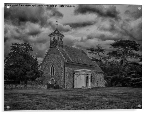 St Botolph Church, Lullingstone, Kent Acrylic by Sara Messenger
