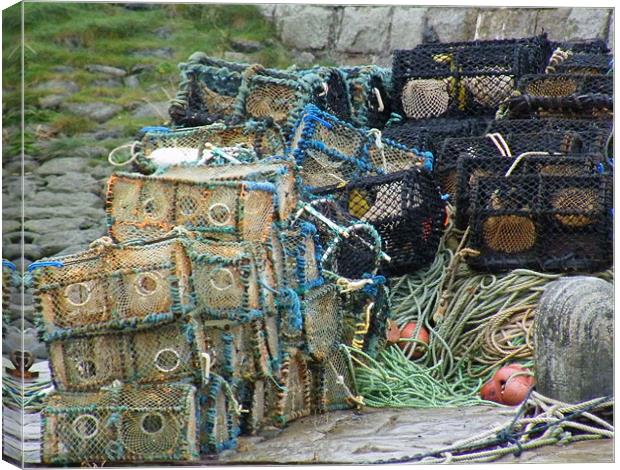 lobster pots Canvas Print by malcolm maclean