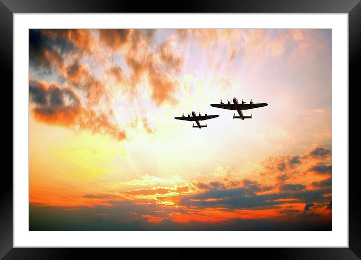  Lancasters Overhead Framed Mounted Print by J Biggadike