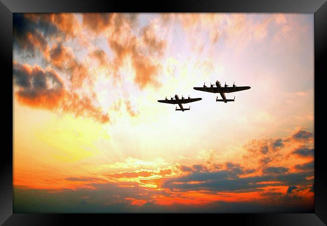  Lancasters Overhead Framed Print by J Biggadike