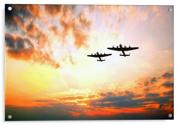  Lancasters Overhead Acrylic by J Biggadike