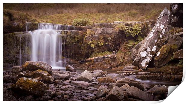  Pen y fan falls Print by Leighton Collins