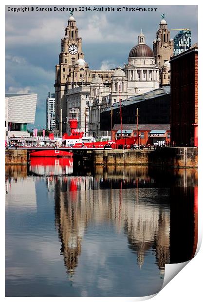  Reflections Of Liverpool Print by Sandra Buchanan