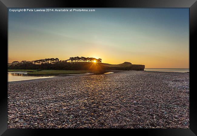  Day break at Budleigh Salterton Framed Print by Pete Lawless