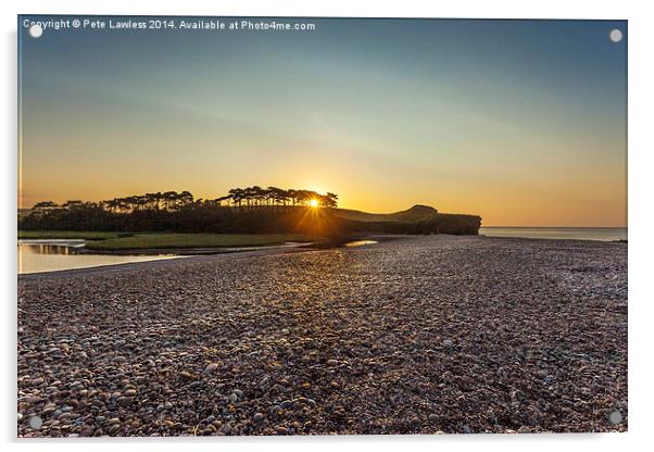  Day break at Budleigh Salterton Acrylic by Pete Lawless