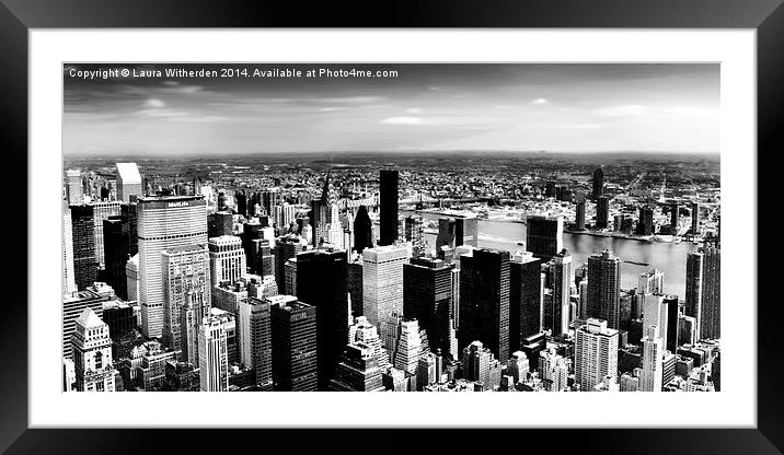  New York Skyline Framed Mounted Print by Laura Witherden