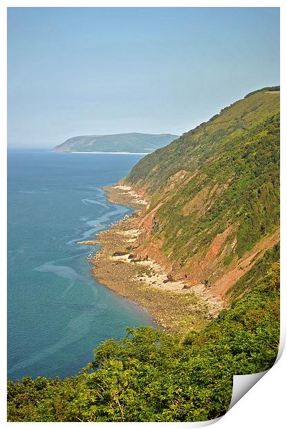 Desolation Point on the Exmoor Coast  Print by graham young