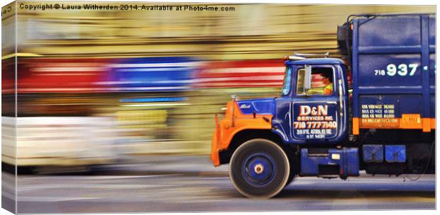  City Trucker Canvas Print by Laura Witherden