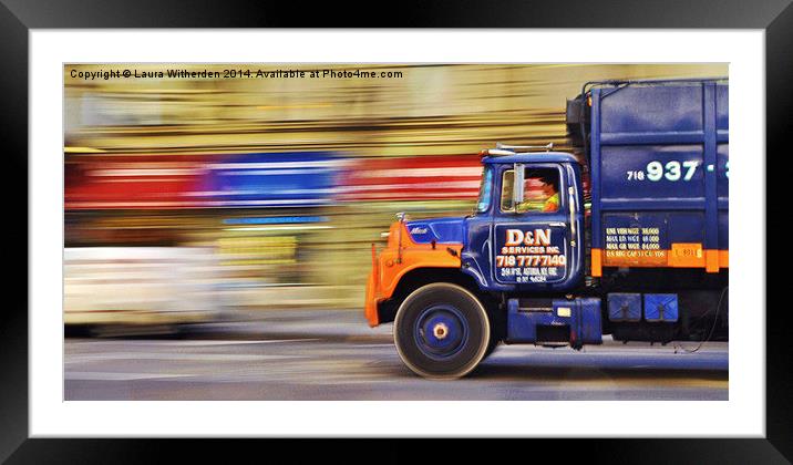  City Trucker Framed Mounted Print by Laura Witherden